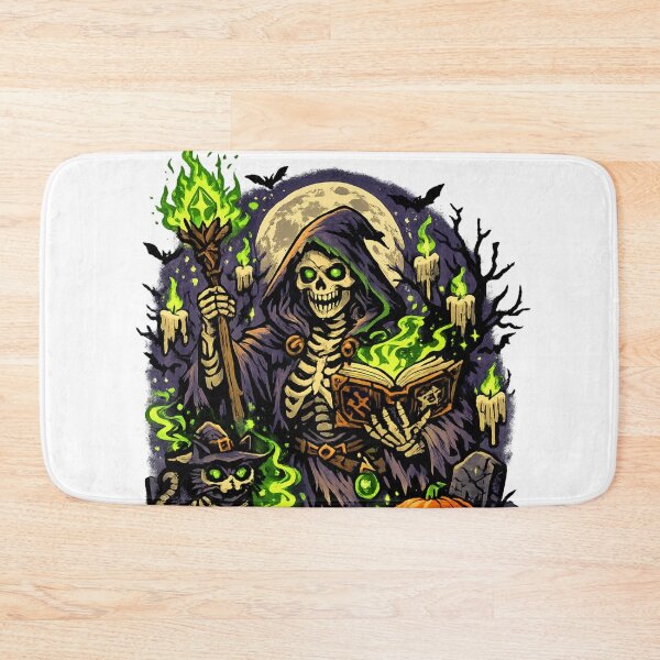 Item preview, Graveyard Spells – Skeleton Wizard Halloween Horror T-Shirt designed and sold by D.Shop.