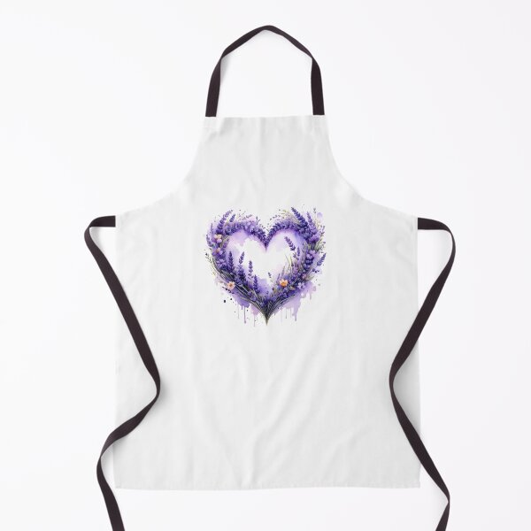 Item preview, Purple Lavender Floral Heart Watercolor Illustration designed and sold by BetweenForms.