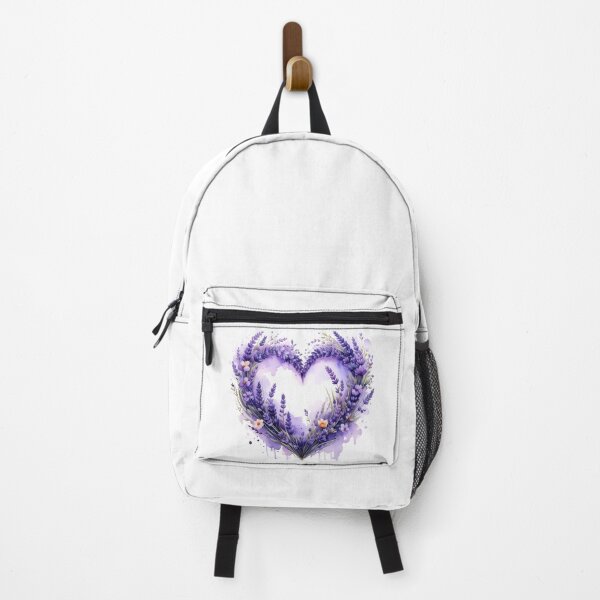 Item preview, Purple Lavender Floral Heart Watercolor Illustration designed and sold by BetweenForms.
