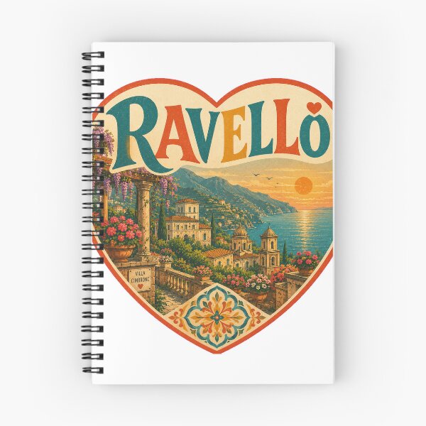 Item preview, Retro Ravello Italy - Vintage Travel Souvenir Heart designed and sold by VisualArtsOasis.