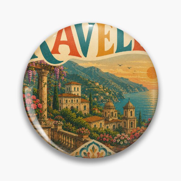 Item preview, Retro Ravello Italy - Vintage Travel Souvenir Heart designed and sold by VisualArtsOasis.