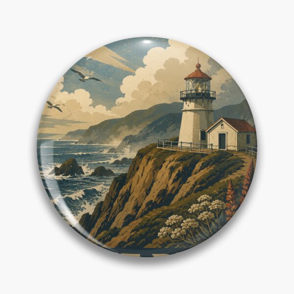 Item preview, Point Reyes National Seashore Lighthouse Vintage WPA Travel Poster Shirt | Retro California Coast Adventure Design designed and sold by Globalcitytees.
