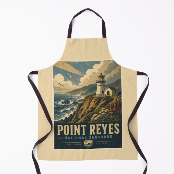 Item preview, Point Reyes National Seashore Lighthouse Vintage WPA Travel Poster Shirt | Retro California Coast Adventure Design designed and sold by Globalcitytees.