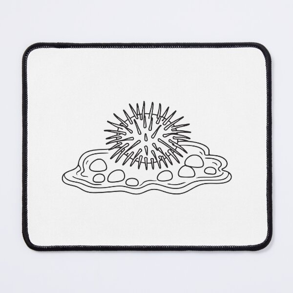 Item preview, A spiny sea urchin nestled halfway in underwater pebbles designed and sold by rasagamastore.