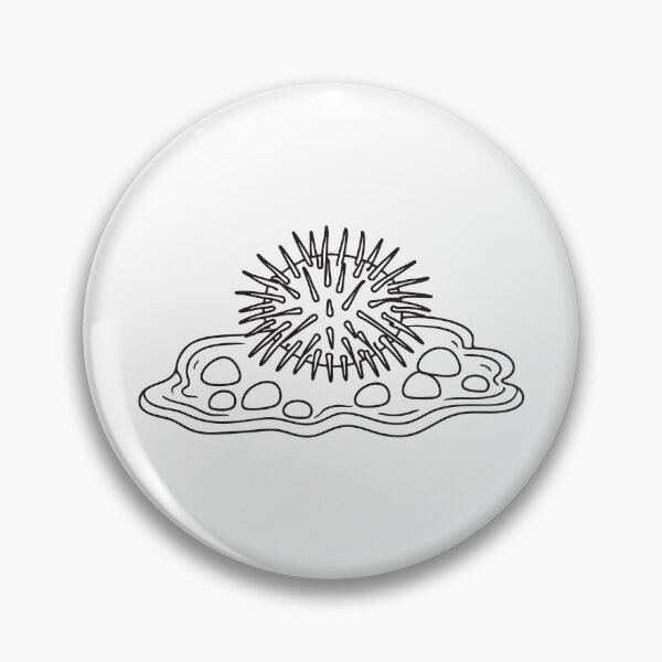 Item preview, A spiny sea urchin nestled halfway in underwater pebbles designed and sold by rasagamastore.