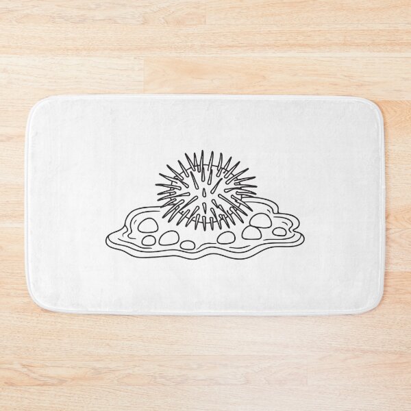 Item preview, A spiny sea urchin nestled halfway in underwater pebbles designed and sold by rasagamastore.