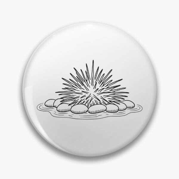 Item preview, A sea urchin submerged with pebbles partly covering it designed and sold by rasagamastore.