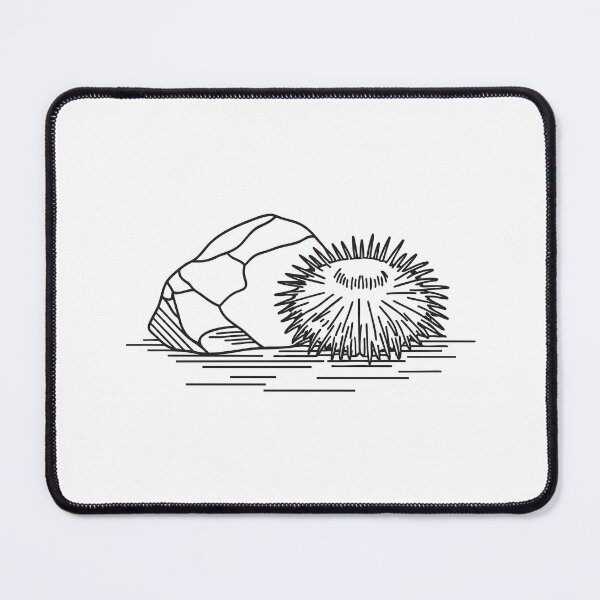 Item preview, A sea urchin resting by a rock on the seabed designed and sold by rasagamastore.