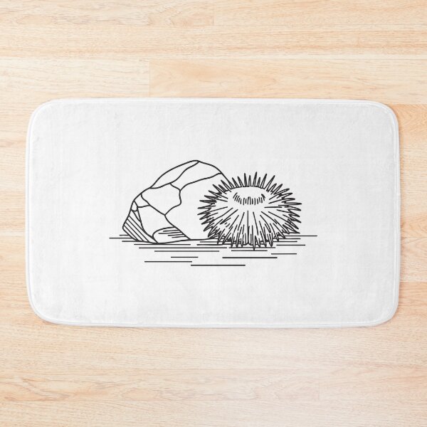 Item preview, A sea urchin resting by a rock on the seabed designed and sold by rasagamastore.