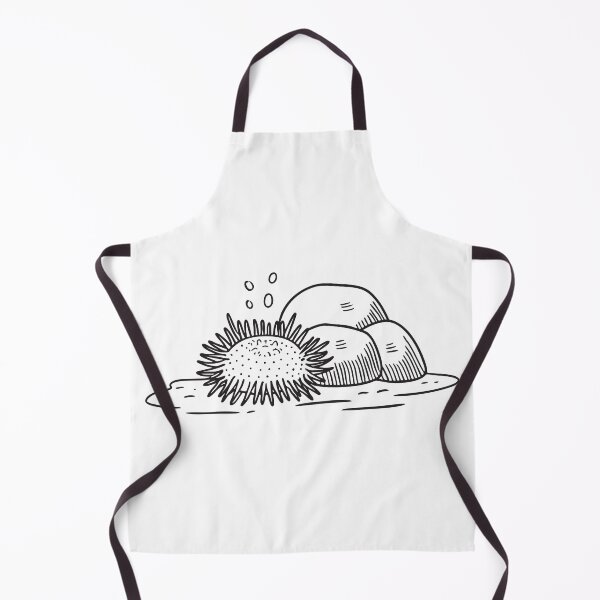 Item preview, A spiky urchin resting near a rock on the ocean bottom designed and sold by rasagamastore.