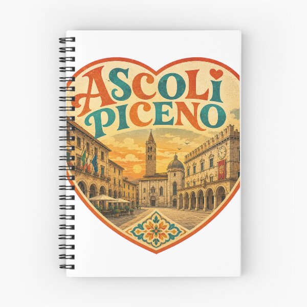 Item preview, Ascoli Piceno Souvenir Heart Design - Vintage Italy Travel Art designed and sold by VisualArtsOasis.