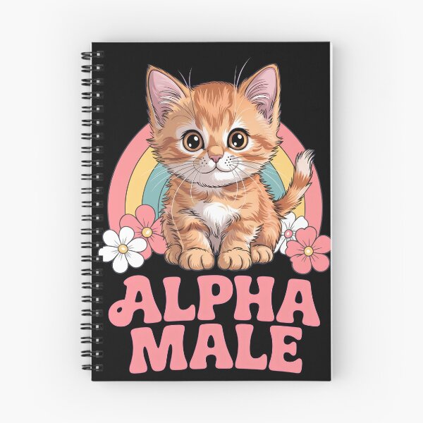 Item preview, Cute Kitten Alpha Male Retro Rainbow  designed and sold by wyattlinh1998.