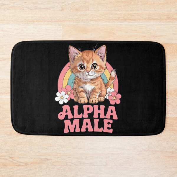 Item preview, Cute Kitten Alpha Male Retro Rainbow  designed and sold by wyattlinh1998.