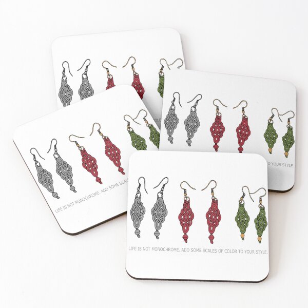 Item preview, Boho Macrame Earrings – Colorful Minimal Line Art designed and sold by Macramellennias.