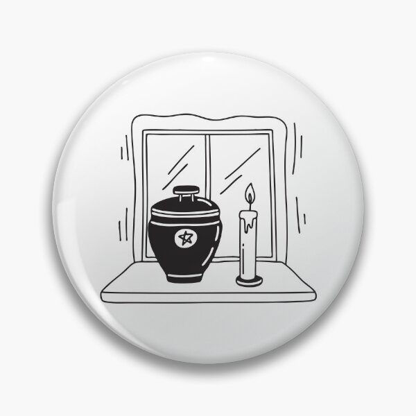 Item preview, An urn with lid next to a candle by the window designed and sold by rasagamastore.