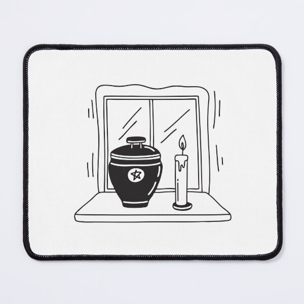Item preview, An urn with lid next to a candle by the window designed and sold by rasagamastore.