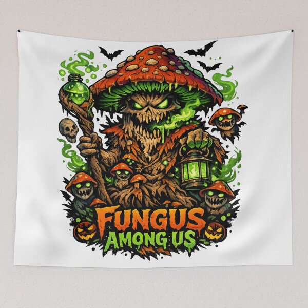 Item preview, Fungus Among Us – Creepy Mushroom Monster Halloween T-Shirt designed and sold by D.Shop.