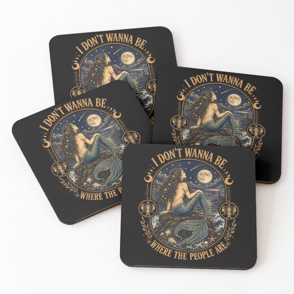 Item preview, I Don't Wanna Be Where The People are Gothic Mermaid designed and sold by Juansustait.