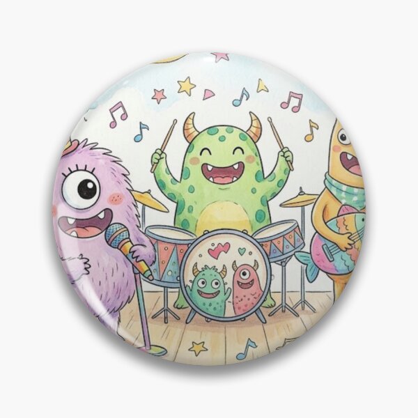 Item preview, Cute Monster Ghost Music Band designed and sold by Softie Sticker Studio.