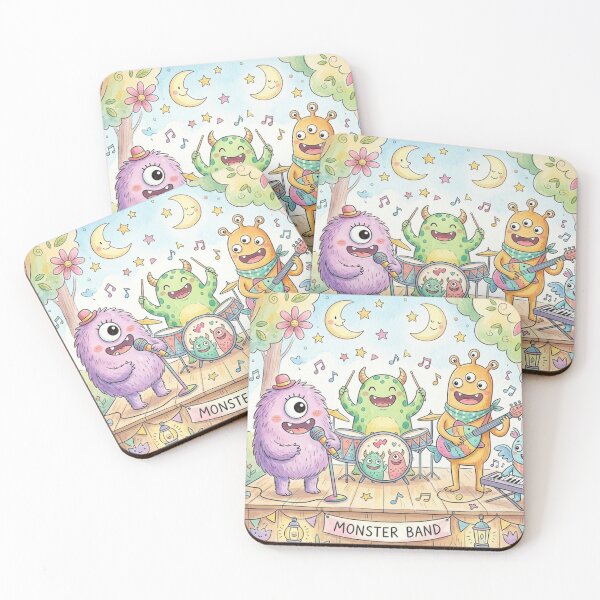 Item preview, Cute Monster Ghost Music Band designed and sold by Softie Sticker Studio.