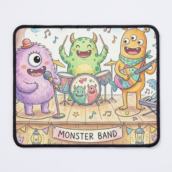 Item preview, Cute Monster Ghost Music Band designed and sold by Softie Sticker Studio.