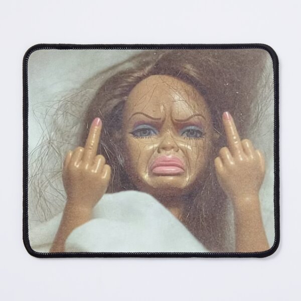 Item preview, Funny Doll In Bed Flipping Middle Fingers Morning Meme designed and sold by Devilians92.