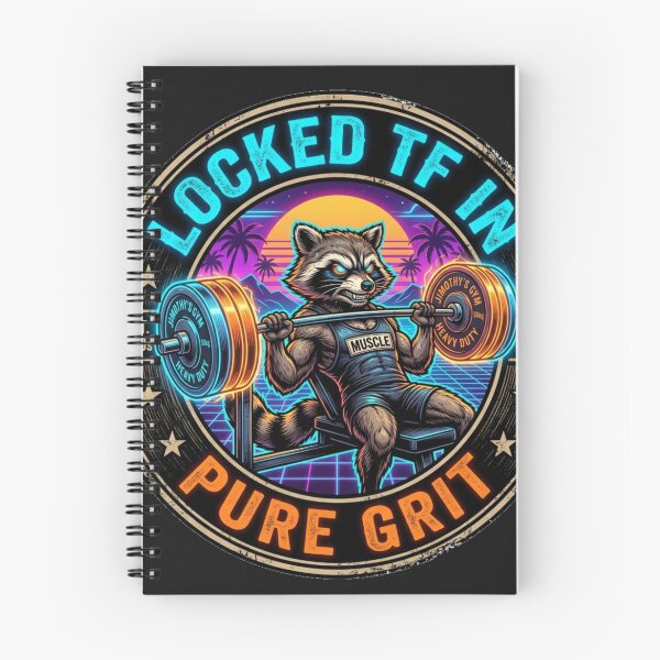 Item preview, Jimothy Raccoon - Locked In Pure Grit Gym designed and sold by SisuPrintsCo.
