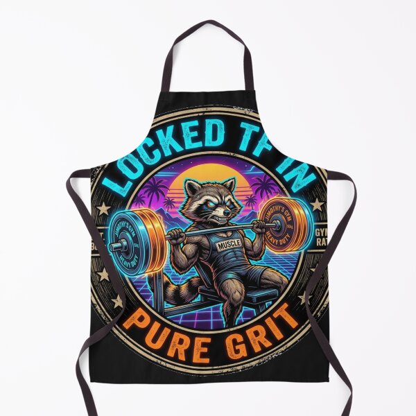 Item preview, Jimothy Raccoon - Locked In Pure Grit Gym designed and sold by SisuPrintsCo.