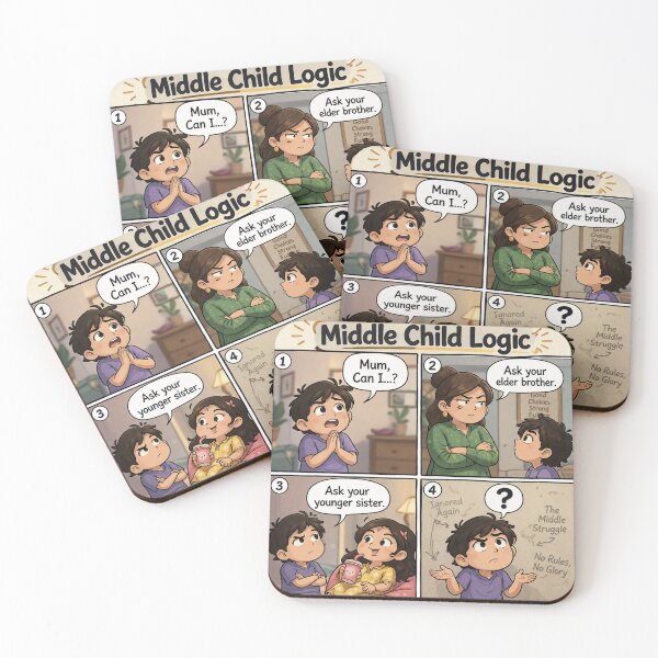 Item preview, Middle Child Logic Comic Funny T-Shirt - No Rules No Glory designed and sold by irfanshikh.