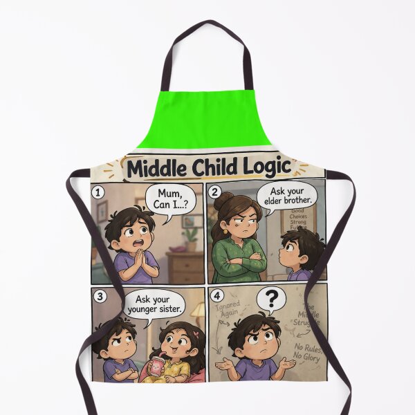 Item preview, Middle Child Logic Comic Funny T-Shirt - No Rules No Glory designed and sold by irfanshikh.