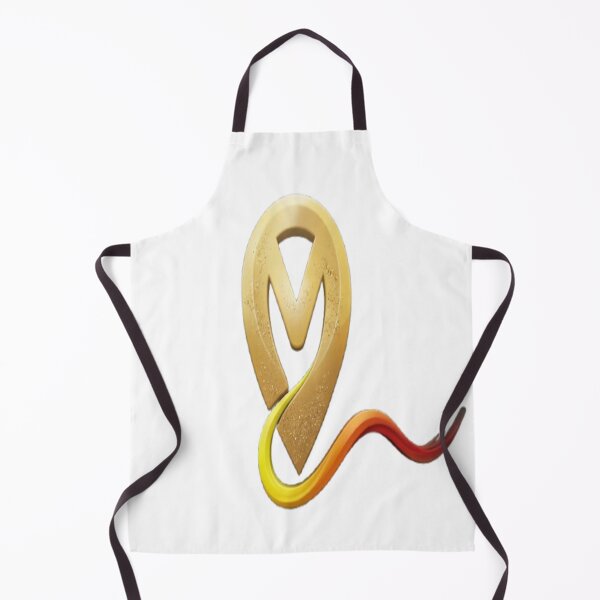 Item preview, Golden Initial M - Elegant Flowing Stardust Design designed and sold by KalamAura.