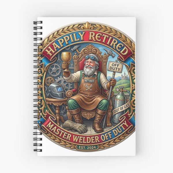 Item preview, HAPPILY RETIRED. MASTER WELDER OFF DUTY designed and sold by likbatonboot.