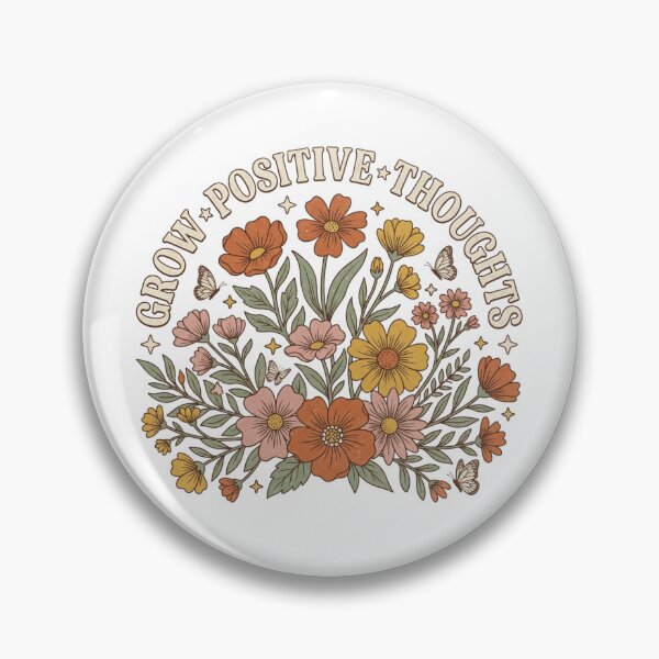 Item preview, Grow Positive Thoughts Retro Wildflowers Botanical Mental Health designed and sold by raedattia.