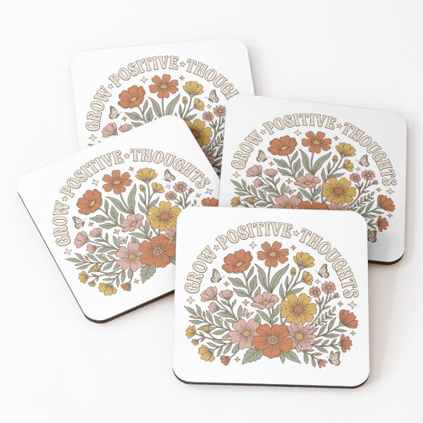 Item preview, Grow Positive Thoughts Retro Wildflowers Botanical Mental Health designed and sold by raedattia.