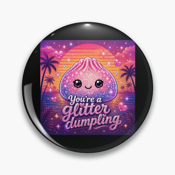 Item preview, You’re A Glitter Dumpling Retro Sunset designed and sold by MamaSweetea.