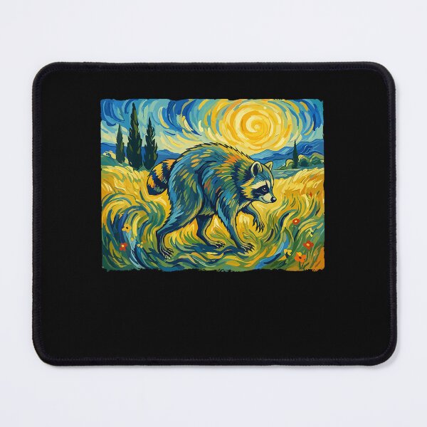 Item preview, Van Gogh Jimothy Raccoon Animal Graphic Artwork designed and sold by Juansustait.