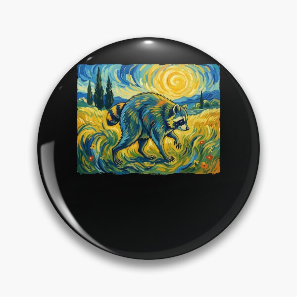 Item preview, Van Gogh Jimothy Raccoon Animal Graphic Artwork designed and sold by Juansustait.