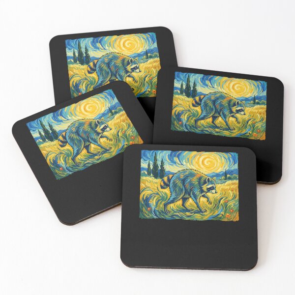 Item preview, Van Gogh Jimothy Raccoon Animal Graphic Artwork designed and sold by Juansustait.