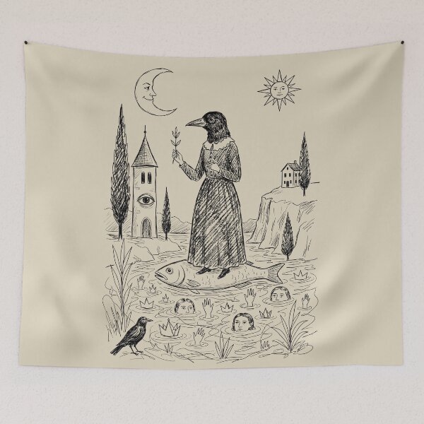 Item preview, Crow Moon Ritual - Whimsical Horror designed and sold by bapupa.