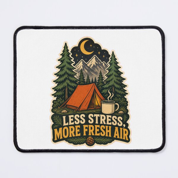 Item preview, Less Stress, More Fresh Air designed and sold by sabily.