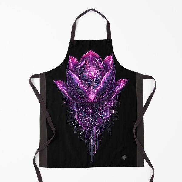 Item preview, Cyberpunk Lotus Flower - Biomechanical Neon Tech Art designed and sold by Neo Tokio.