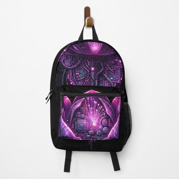 Item preview, Cyberpunk Lotus Flower - Biomechanical Neon Tech Art designed and sold by Neo Tokio.