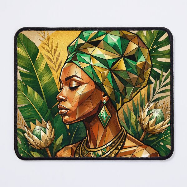 Item preview, Emerald Polygon Soul mouse pad  designed and sold by Designertanya.