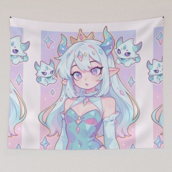 Item preview, Crystal Spirit Princess & Magical Familiars - Pastel Fantasy Anime Art designed and sold by Billy Morfo™.