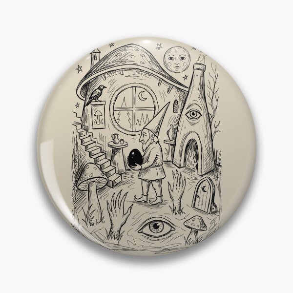 Item preview, Enchanted Mushroom Cottage - Whimsical Horror designed and sold by bapupa.