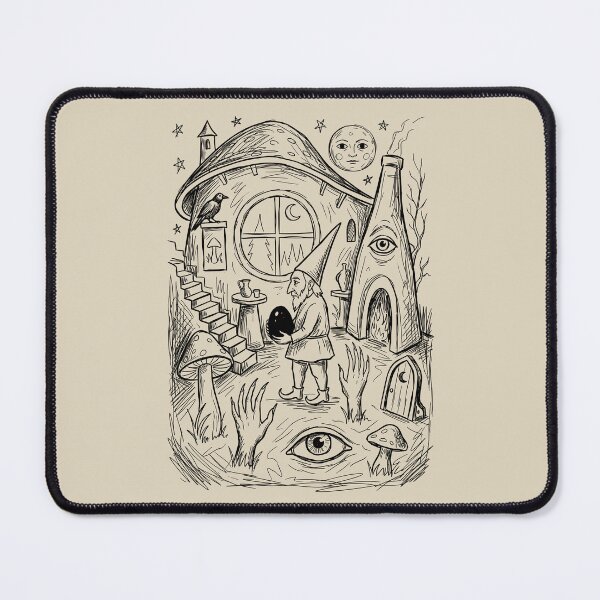 Item preview, Enchanted Mushroom Cottage - Whimsical Horror designed and sold by bapupa.