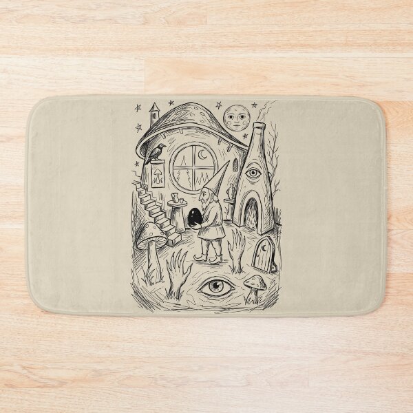 Item preview, Enchanted Mushroom Cottage - Whimsical Horror designed and sold by bapupa.