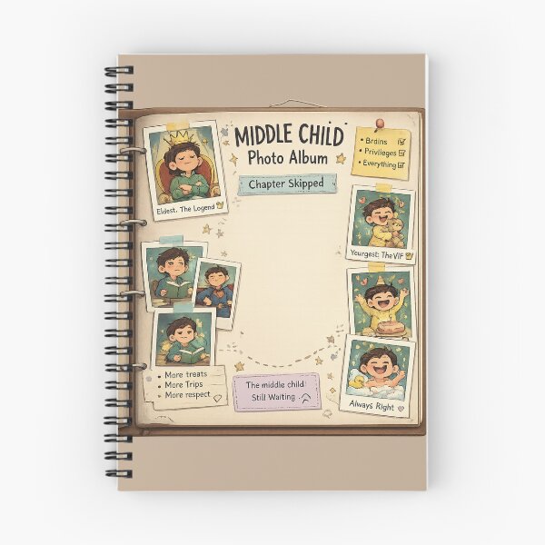 Item preview, Middle Child Photo Album Chapter Skipped Funny designed and sold by irfanshikh.