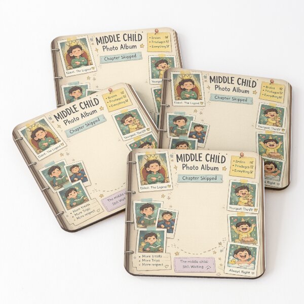 Item preview, Middle Child Photo Album Chapter Skipped Funny designed and sold by irfanshikh.