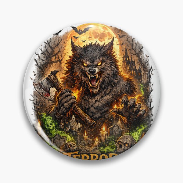 Item preview, Terror in the Woods – Savage Werewolf Halloween Horror T-Shirt designed and sold by D.Shop.